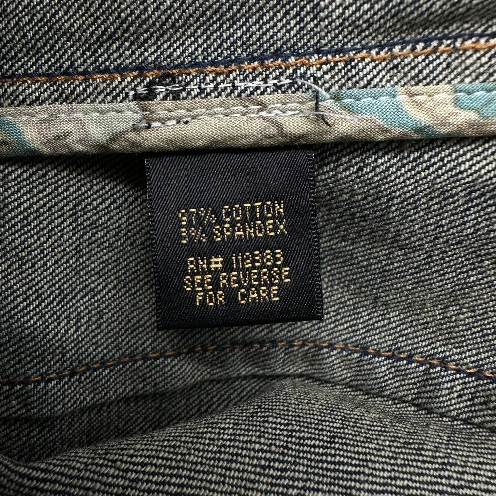 Reba Denim Jacket Size Large Studded Embroidered Stretch Western Rodeo Cowgirl - Picture 13 of 15